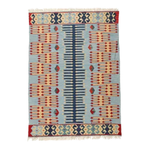 Handwoven Modern Oushak Reprodaction Fine Kilim