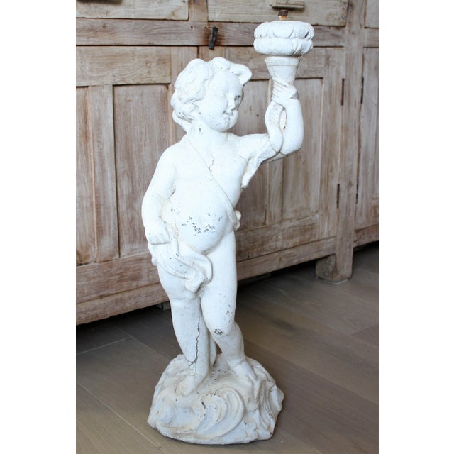 White European Antique Figural Putti Garden Statue For Sale - Image 8 of 8