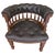Large Antique English Oak and Brown Leather Office Chair, 1830 For Sale - Image 14 of 14