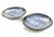 Japanese Sousaku Blue Ocean Waves Design Glazed Ceramic Sake Soy Sauce Plates - a Pair For Sale - Image 10 of 10