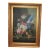 Vintage Floral Still Life Oil Painting on Canvas, 32” X 44” For Sale