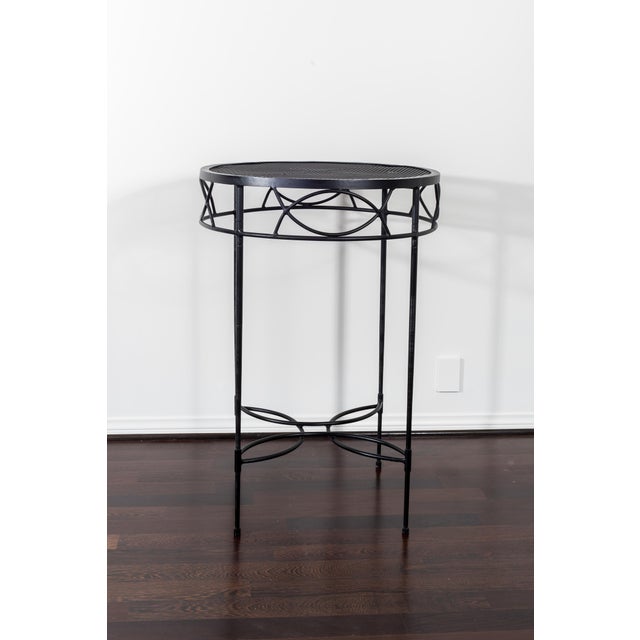 Traditional Italian Janus Et Cie Amalfi Collection Powder Coated Epoxy Coated Side Table For Sale - Image 3 of 3