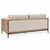 Modern Lodge Wood & Ivory Sofa For Sale - Image 4 of 8