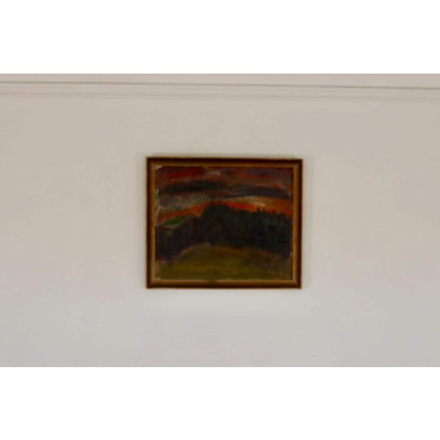 Mid-Century Modern K. Ragnar, Sunset, 1950s, Oil on Panel, Framed For Sale - Image 3 of 18