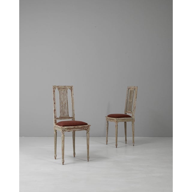 1900s French Louis XVI Style Patinated Chairs - A Pair For Sale - Image 16 of 18