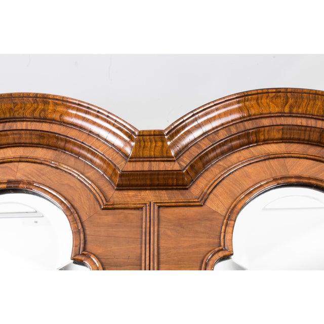 Antique Queen Anne Double Dome Burr Walnut Bureau Bookcase, 18th Century For Sale - Image 4 of 18