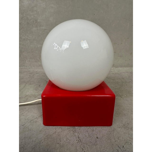Vintage Table or Wall Lamp in Porcelain and Opaline Glass, 1980s For Sale - Image 9 of 9
