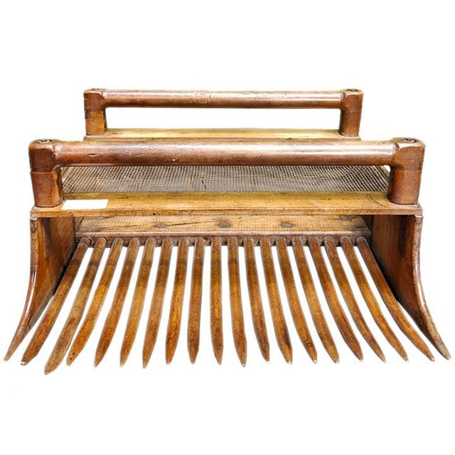 Wooden Cranberry Picker, 1920s For Sale - Image 6 of 6