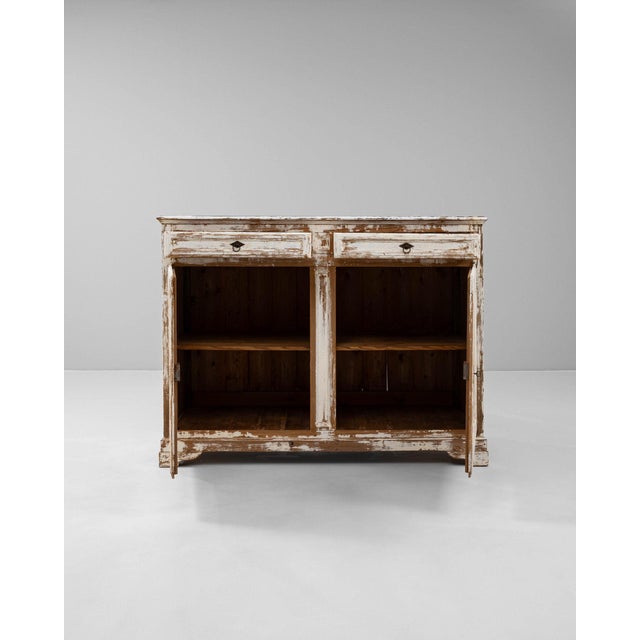 19th Century 19th Century France Antique White Wood Storage Cabinets & Cupboards For Sale - Image 5 of 11