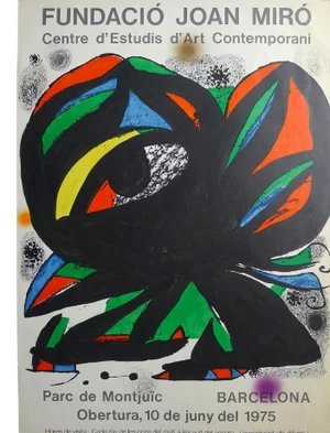 1975 Fundació Joan Miró’ Barcelona Exhibition Poster Framed