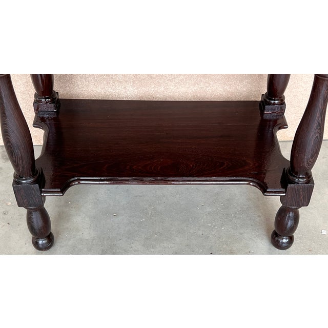 Pair of Spanish Nightstands With One Drawer and Low Shelve For Sale - Image 10 of 13