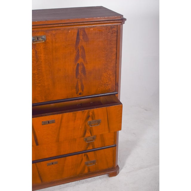 Vintage Abattant Cabinet with Three Drawers, 1920s For Sale - Image 12 of 14