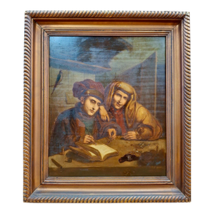 “Money Lenders” After Flemish Painter Quentin Matsys (1466-1530)