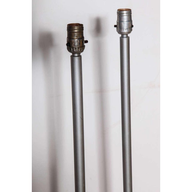 Modern 1980s Pascal Mourgue for Ligne-Roset Cast Aluminum Floor Lamps - a Pair For Sale - Image 3 of 8