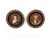 Unknown Artist, Miniature Portraits, 1950, Set of 2 For Sale - Image 12 of 12