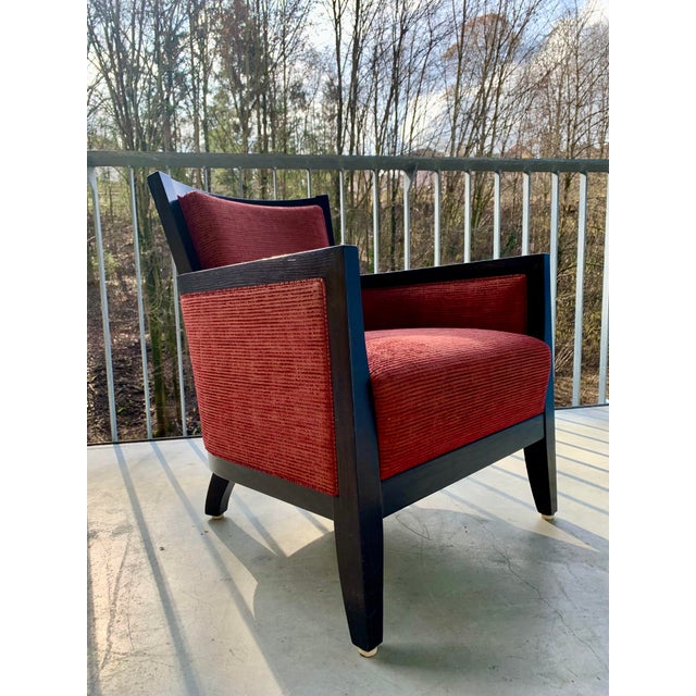 Red Art Deco Lounge Chairs from the Bielefeld Workshops, 1990s, Set of 2 For Sale - Image 8 of 18