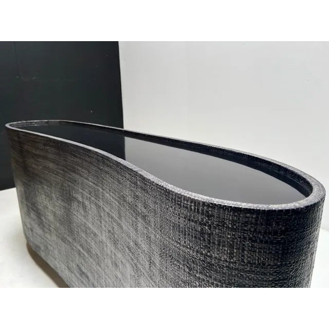 Organic Shape Raffia Console | Chairish