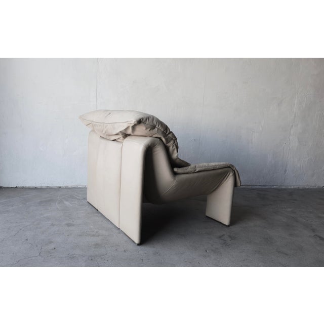 1970s 1970s Post Modern Leather Chair by Intertime Switzerland For Sale - Image 5 of 9