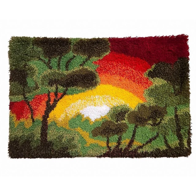 1970s German Wool Wall Tapestry, 1970s For Sale - Image 5 of 5