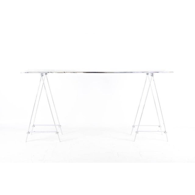 Stainless Steel Console Table, 1970s For Sale - Image 3 of 13