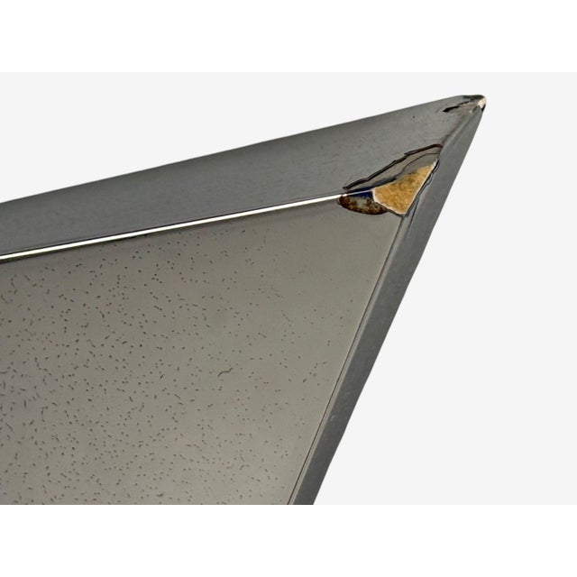 Brutalist Style, Geometric Chrome Wall Mirror, American, 2010s For Sale In New York - Image 6 of 9