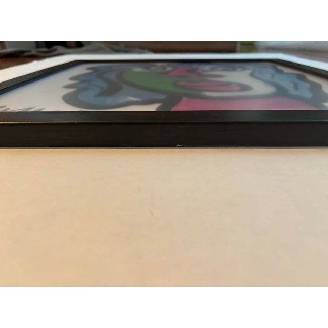 Abstract Peter Keil Abstract Portrait Painting, Framed For Sale - Image 3 of 5