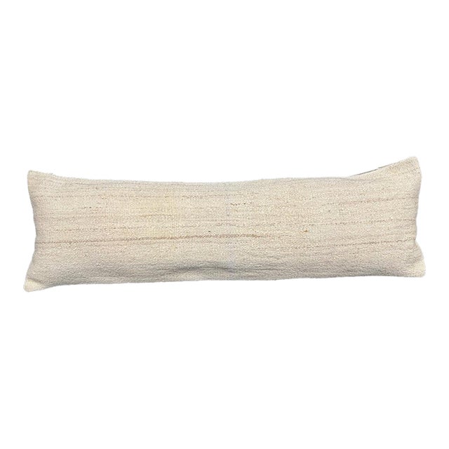 Turkish Hemp Pillow Cushion Natural Beige Cushion Cover 14"x45" For Sale
