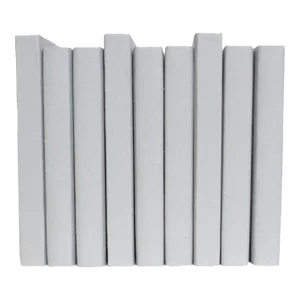 Decorative Books - Marble Oversized Linen Wrapped Book Bundle - 1 Foot of Grey Books