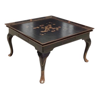 George II Style Burton-Ching Black Chinoiserie Coffee Cocktail Table For Sale
