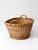Brown Antique Wicker Laundry Basket With Handles For Sale - Image 8 of 12