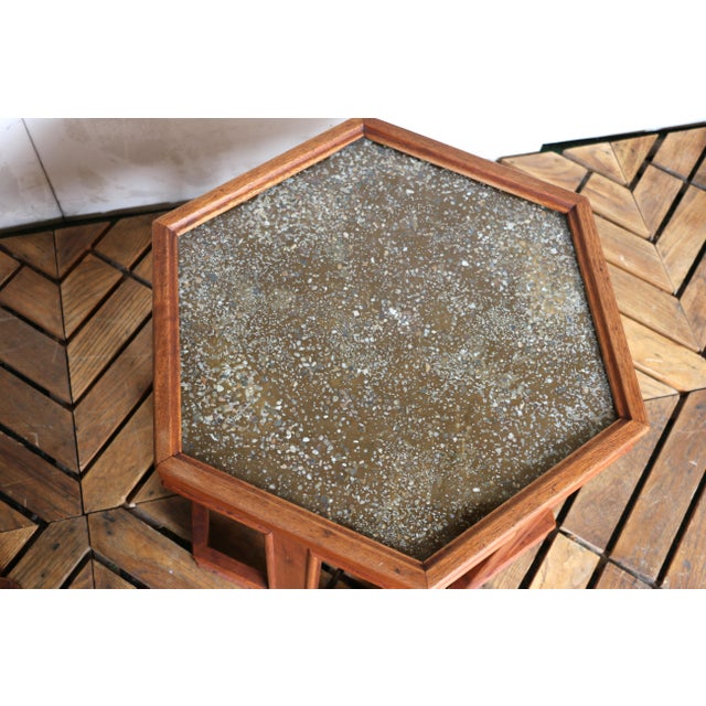 Pair of John Keal for Brown Saltman “Domino” Hexagonal Side Tables | Mid-Century Modern, 1960s For Sale - Image 10 of 18