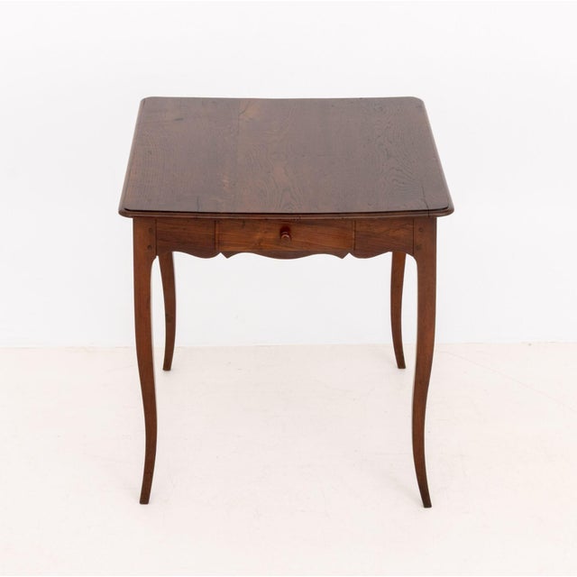 French Provincial French Provincial Style Oak Lamp Table For Sale - Image 3 of 10
