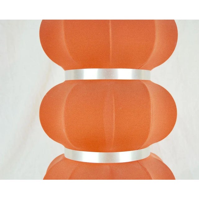 Orange Chrome and Fabric Table Lamp, 1960s For Sale - Image 8 of 12