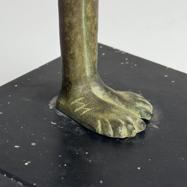 Brown Vintage Bronze Shadow of the Evening Sculpture, Italy, 20th Century For Sale - Image 8 of 17