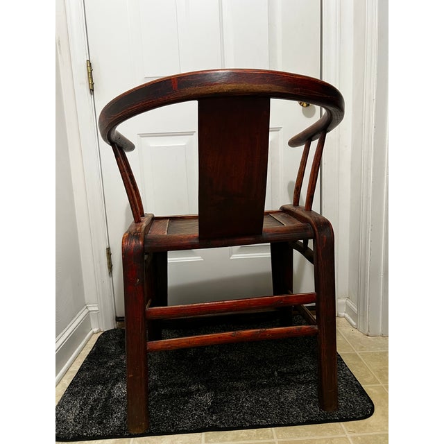Chinese Early 19th Century Chinese Barrel Ming Chair For Sale - Image 3 of 6