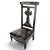 An exceptional French Gothic Revival prie-dieu (prayer chair), circa 1900. This piece features a striking dark black...