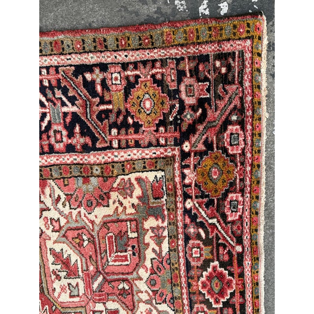 8ft 1in X 11ft Heriz Persian Area Rug For Sale - Image 10 of 12