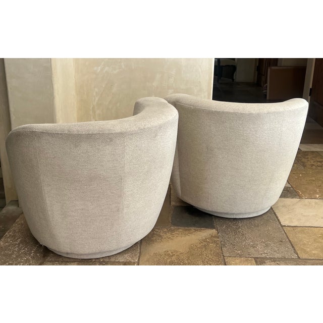 Nautilus Swivel Chairs, C. 1980's- Set of 2 For Sale - Image 14 of 16