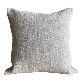 Vintage Rug Pillow Cover With Original Seams For Sale