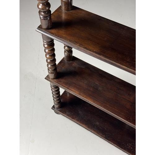 Brown French Bobbin Bookcase, 1900s For Sale - Image 8 of 16