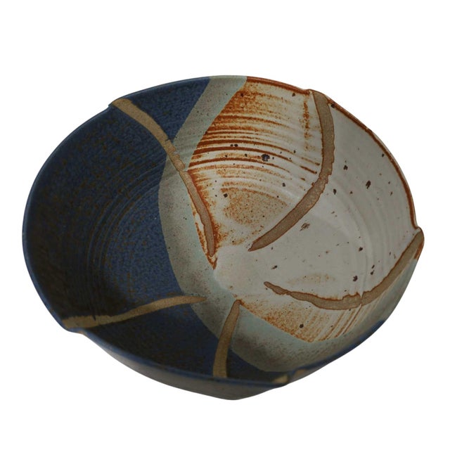 Mid-Century Modern Studio Art Pottery Bowl, Signed For Sale - Image 3 of 12
