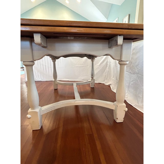 Early 20th Farmhouse Style Draw Leaf Dining Table For Sale - Image 9 of 16