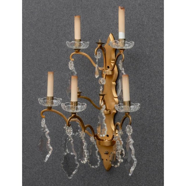 Early 20th Century Regency Style Brass Five-Light Sconce For Sale - Image 5 of 6