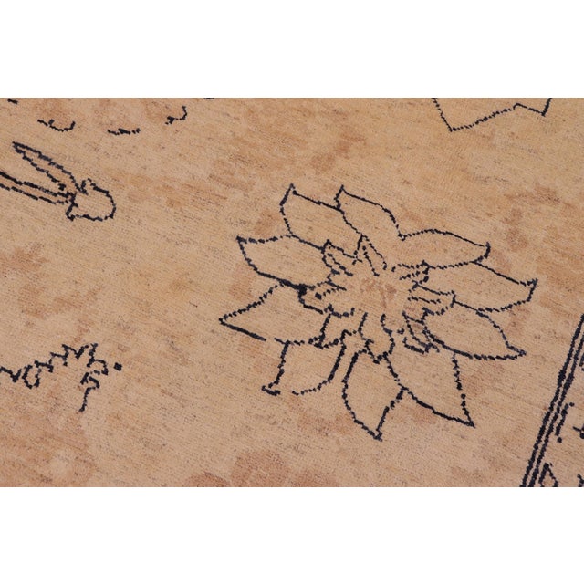 Classic Ziegler Beige Tan Hand-Knotted Wool Rug - 9'2'' X 11'11'' For Sale - Image 4 of 8