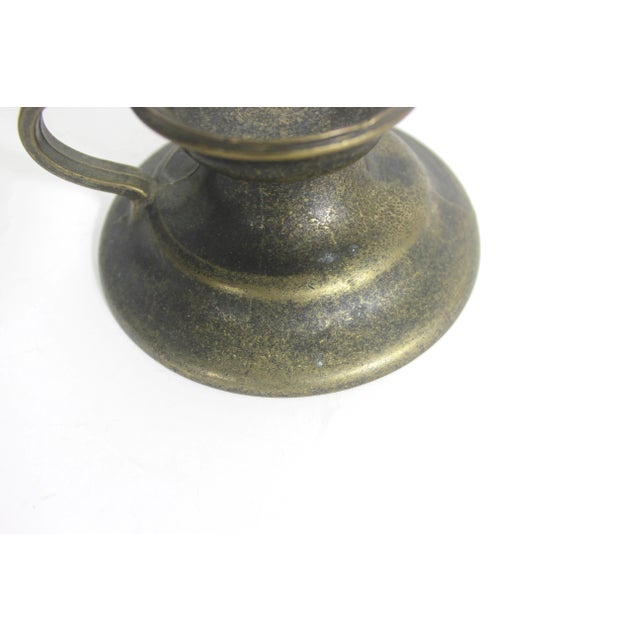 1960s Vintage Bronze Chamberstick Candle Holder For Sale - Image 5 of 9