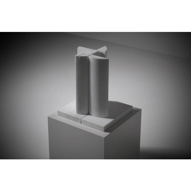 1920s Postmodern White Marble Sculpture by Jean-Claude Reussner, France 1980s, 1920s For Sale - Image 5 of 9