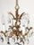 Vintage 4 Arm 4 Light Baby Pineapple Brass Cut Lead Glass Crystal Chandelier For Sale - Image 10 of 12