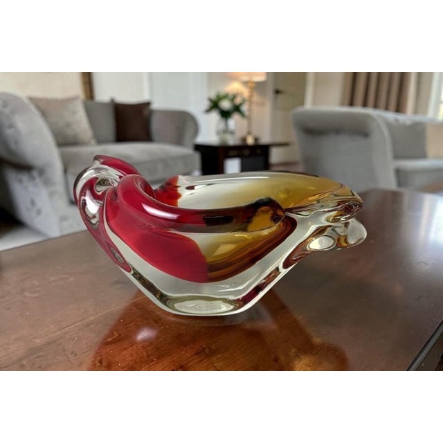Murano Sommerso Glass Centerpiece, Multicolored Italian Art Glass For Sale - Image 17 of 18