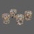Glass Late 20th Century Boho Chic Williams Sonoma Day of the Dead Painted Skull Floral Tumblers Highball Glasses - Set of Four L For Sale - Image 7 of 8