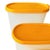 Vintage Oval Storage Jars in Ochre Yellow Orange from Tupperware, 1980s, Set of 3 For Sale - Image 9 of 10